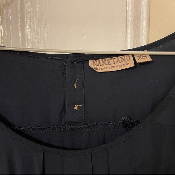 NAKETANO Lollipopoholic lightweight navy mini T-Shirt dress flowy material - Picture 4 of 5